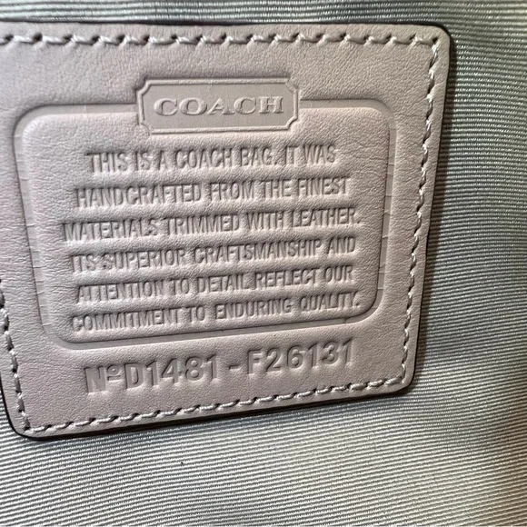 Coach Purse Signature Stripe Devin Shoulder Bag blue vintage D1481-F26131 - Picture 7 of 15